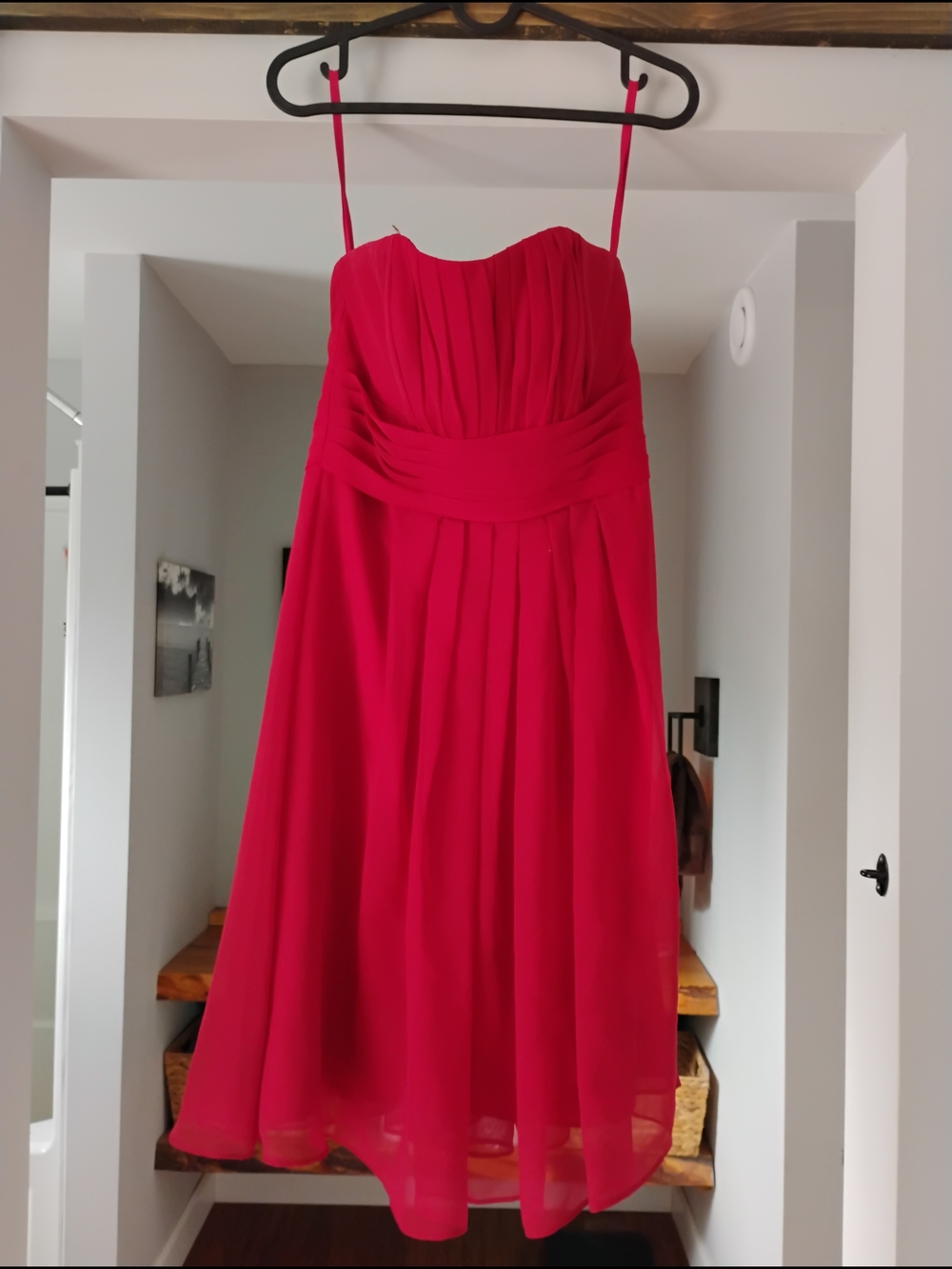 Elegant Red Strapless Dress